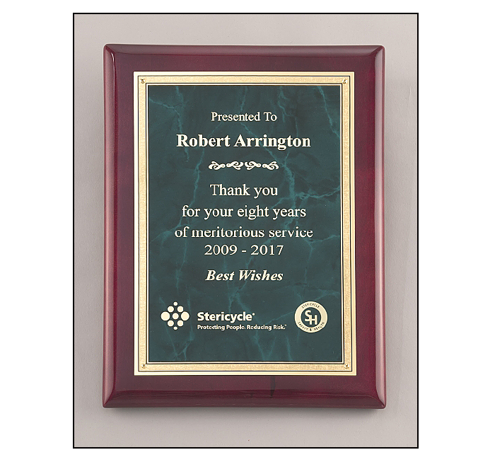 Rosewood Plaque Emerald All Time Awards Premier Custom Trophies And Awards In San Diego 9452